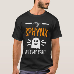 Camiseta Minha Esfinge Levanta Meu Gato Espírito Mãe Hallow
