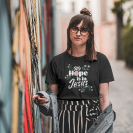 Camiseta Minha Esperança está em Jesus Floral