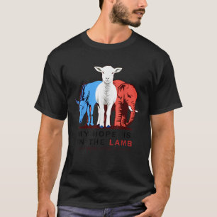 Camiseta Minha Esperança Está No Cordeiro Deus Cristão Jesu