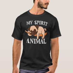 Camiseta Minha Espírito Animal Pug Dog Mãe E Pai De Cão