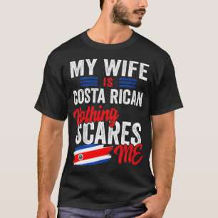 Camiseta Minha Esposa É A Bandeira Do Patrimônio Costa Rica