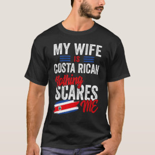 Camiseta Minha Esposa É A Bandeira Do Patrimônio Costa Rica