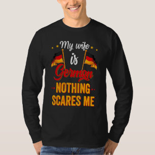 Camiseta Minha Esposa É Alemã Alemanha Raízes Herança Bande