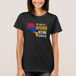 Camiseta Minha Esposa É Armênia Nada Me Assusta