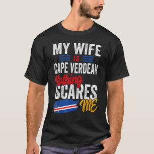 Camiseta Minha Esposa É Cabo Verde Bandeira Do Patrimônio S