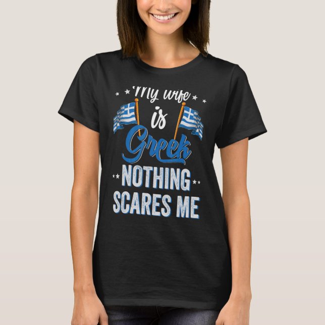 Camiseta Minha Esposa É Grécia Grega, Herança Raízes Sinali (Frente)