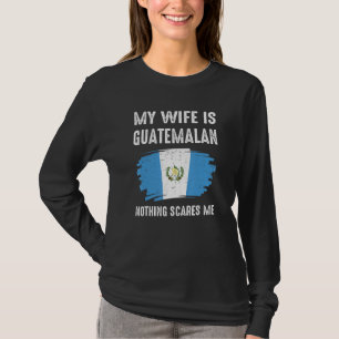 Camiseta Minha Esposa É Guatemalteca Bandeira do Orgulho da