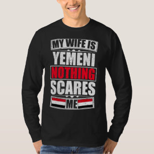 Camiseta Minha Esposa É Iêmen Nada Me Assusta Bandeira Do I