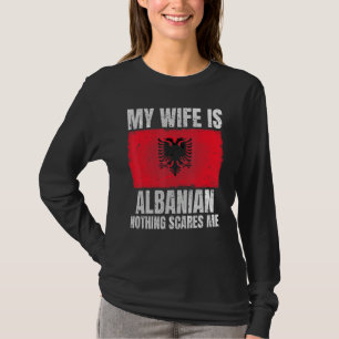 Camiseta Minha esposa é Impressão albanesa para o marido Al