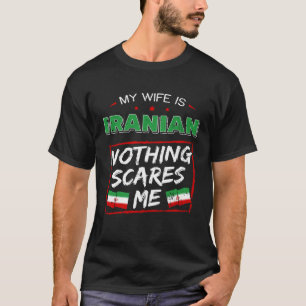 Camiseta Minha Esposa É Iraniana Heritage Roots Flag Pérsia