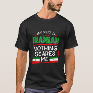 Camiseta Minha Esposa É Iraniana Heritage Roots Flag Pérsia