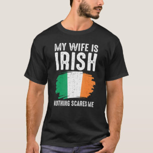 Camiseta Minha Esposa É Irland Primavera Irlandesa, Bandeir