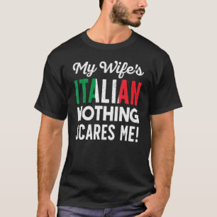 Camiseta Minha Esposa É Italiana Marido Italiano