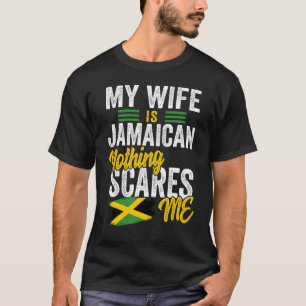 Camiseta Minha esposa é jamaicana Jamaica Patrimônio Raízes