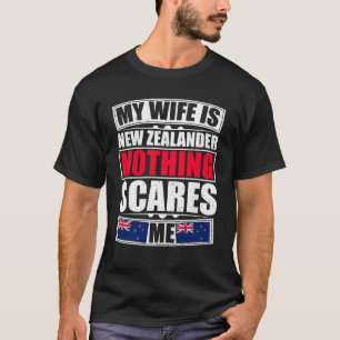 Camiseta Minha Esposa É Nova Zealander Nada Me Assusta