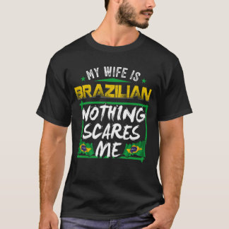 Camiseta Minha Esposa É Patrimônio Brasileiro, Bandeira De 