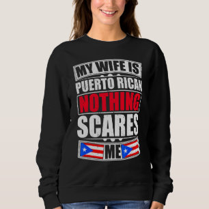 Camiseta Minha Esposa É Porto-Riquenha Nada Me Assusta Por