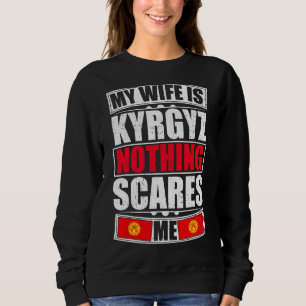 Camiseta Minha Esposa É Quirguiz Nada Me Assusta Quirguistã