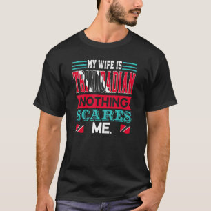 Camiseta Minha Esposa É Trinbagónia Roots Trinidad E Tobago