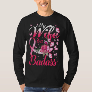 Camiseta Minha esposa é um Cancer de mama maldito