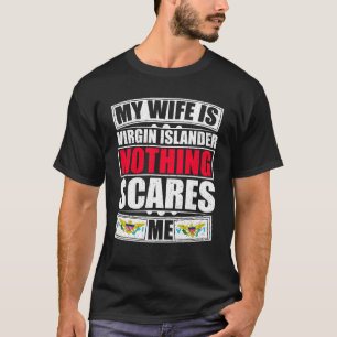 Camiseta Minha Esposa É Virgem Islander Nada Me Assusta