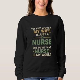 Camiseta Minha Esposa Enfermeira é Meu Mundo Apreciação do