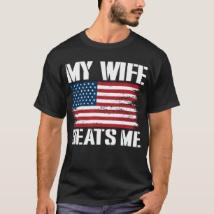Camiseta Minha esposa me bate com o marido sarcástico dos h