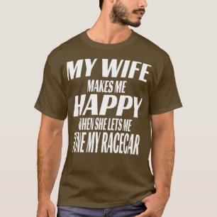 Camiseta Minha Esposa Me Faz Feliz Quando Ela Me Deixa Sint