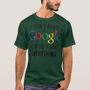 Camiseta Minha Esposa Sabe Tudo Engraçado Pai De Marido