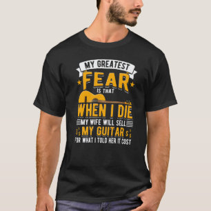 Camiseta Minha Esposa Vai Vender Meu Violão Guitarrista