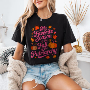 Camiseta Minha Estação Favorita é a Queda do Patriarcado