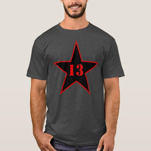 Camiseta Minha Estrela Numérica Sortuda - Número 13 - v2 (p (Frente)