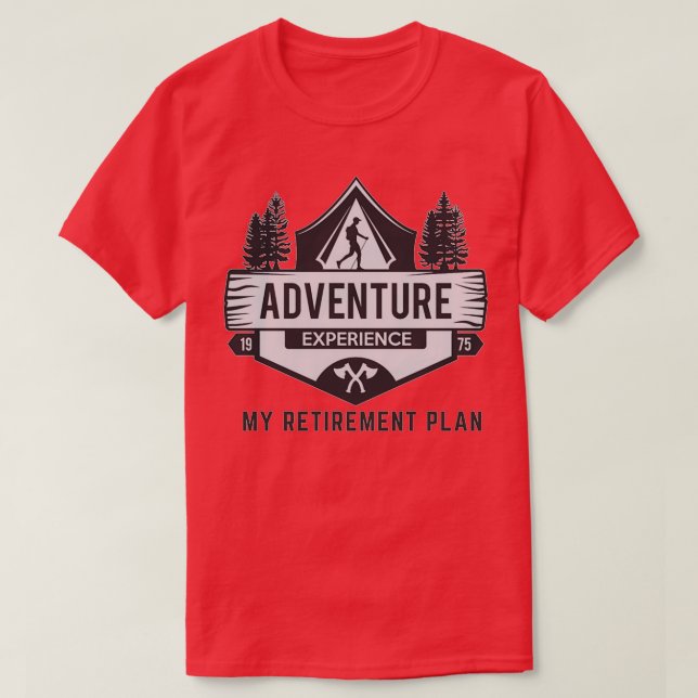 Camiseta Minha experiência de aventura do plano de aposenta (Frente do Design)