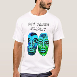 Camiseta Minha família de Alienígenas - Aliens verdes