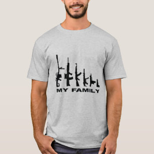 Camiseta Minha família "eu amo as armas" (disponíveis em