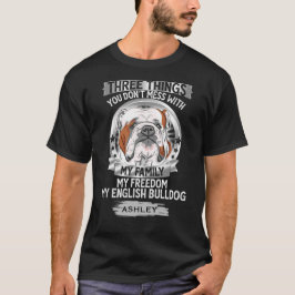 Camiseta Minha Família Meu Cachorro Inglês Ama Cachorro