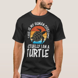 Camiseta Minha fantasia humana sou uma tartaruga