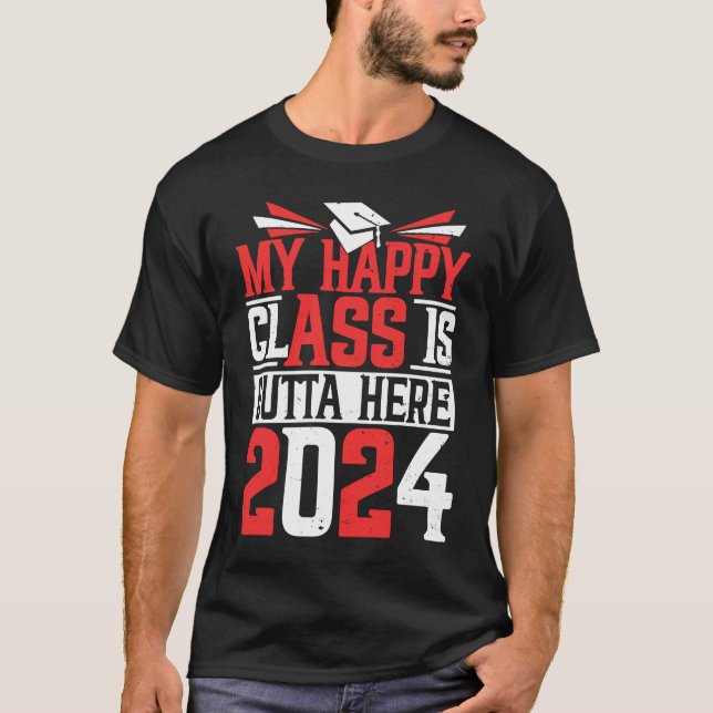 Camiseta Minha Feliz Classe Está Lá Fora Da Graduação Do Ma (Frente)
