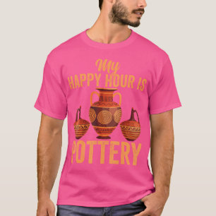 Camiseta Minha Feliz Hora É A Potência Artística Cerâmica L