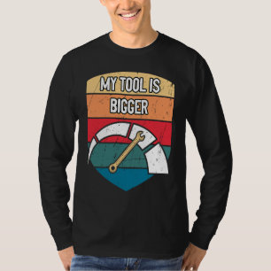 Camiseta Minha Ferramenta É Maior Mecânico Humor Adulto Rep