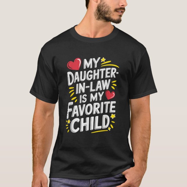 Camiseta minha filha de direito é minha filha favorita (Frente)