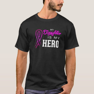 Camiseta Minha Filha É A Minha Mão De Consciência Do Cancer