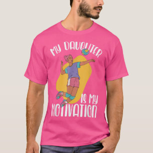 Camiseta Minha Filha É Minha Motivação - Jogador De Voleibo