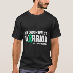 Camiseta Minha filha é um Câncer de figado de fita verde do