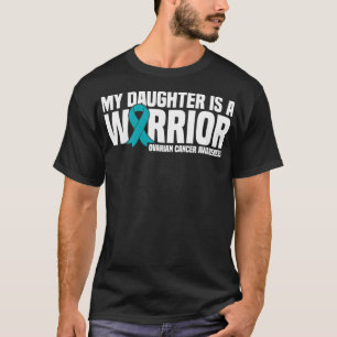 Camiseta Minha filha é uma Câncer de ovário de fita do guer