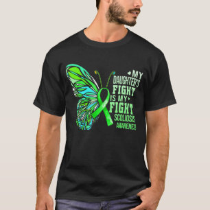 Camiseta Minha Filha Luta É Minha Manteiga Verde De Fita