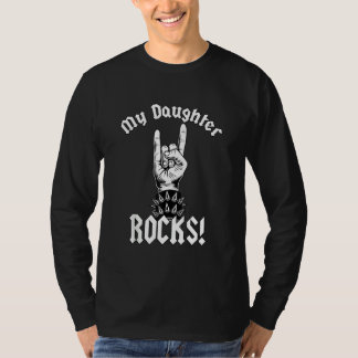 Camiseta Minha Filha Rocha! - Engraçado Tanque de Humor da 