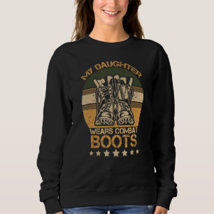 Camiseta Minha Filha Veste Combater Botas Orgulhosas Relató