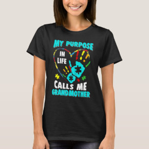 Camiseta Minha Finalidade Na Vida Me Chama Avó Autismo Puz