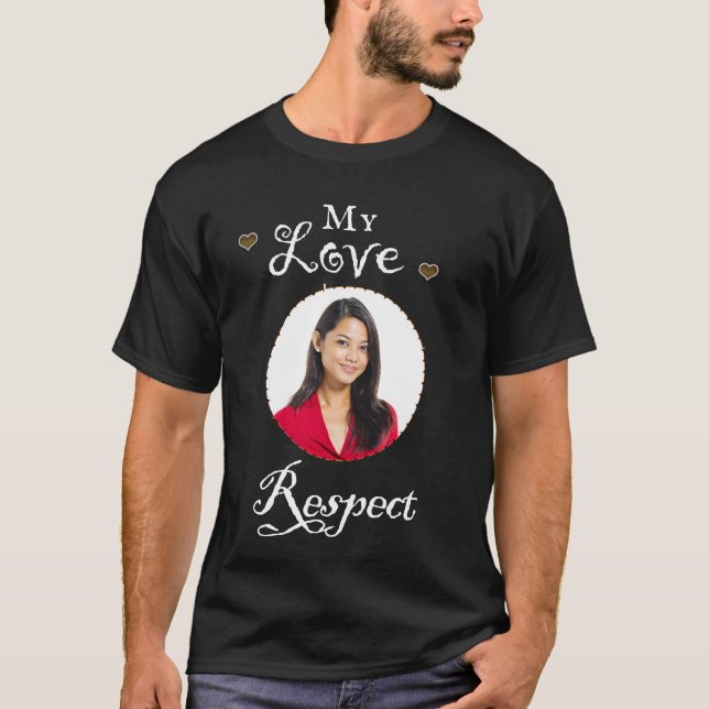 Camiseta Minha Foto de Namorada de Amor Respeitar Personali (Frente)